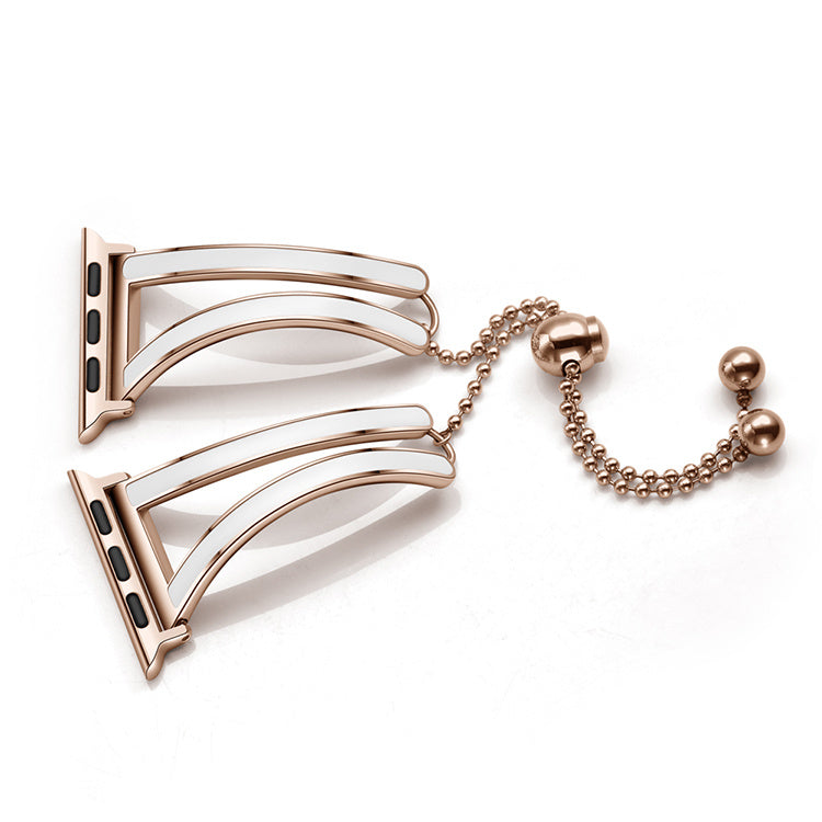 Rose Gold Stainless Steel Watch Strap for Apple Watch - Watch Over Here