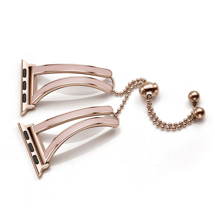 Rose Gold Stainless Steel Watch Strap for Apple Watch - Watch Over Here