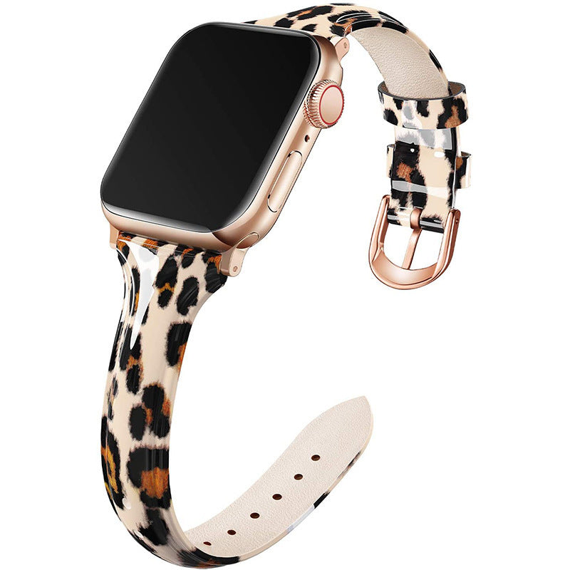 Elegant Glossy Patent Leather Waist Strap for Apple Watch - Watch Over Here