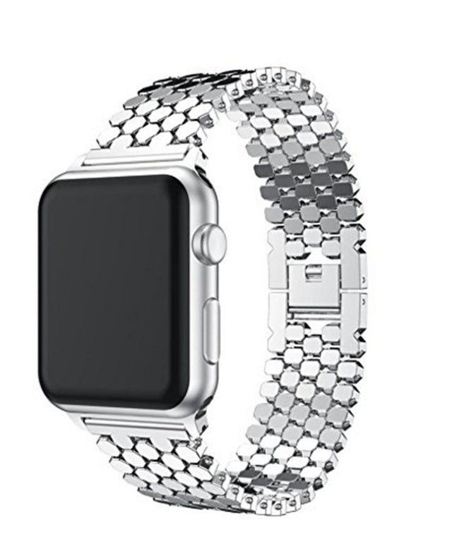 Fish Scale Stainless Steel Strap for Apple Watch - Watch Over Here