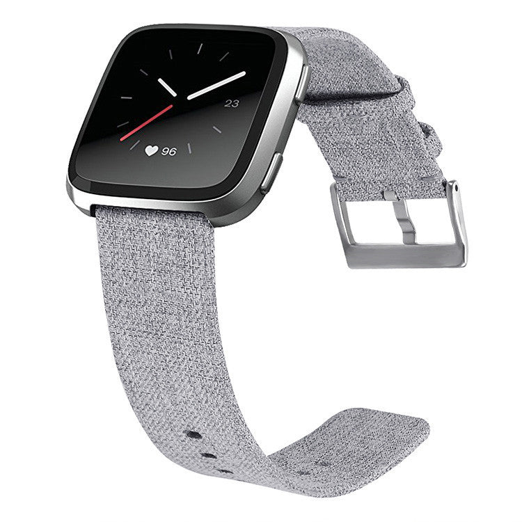 Grey Canvas Nylon Braided Watch Strap for Apple Watch - Watch Over Here