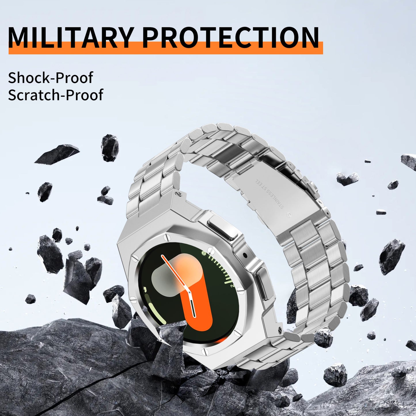 Metal Protective Case & Strap for Samsung Galaxy Watch 7 (44mm) - Watch Over Here
