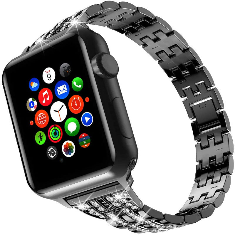 Zinc Alloy Diamond Smart Watch Strap – Elegant & Stylish - Watch Over Here