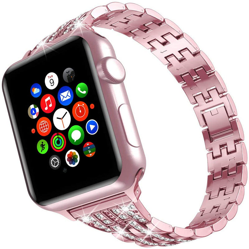 Zinc Alloy Diamond Smart Watch Strap – Elegant & Stylish - Watch Over Here