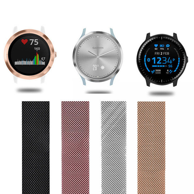 Galaxy Watch 42/46mm Magnetic Stainless Steel Strap – Flat Head Design - Watch Over Here