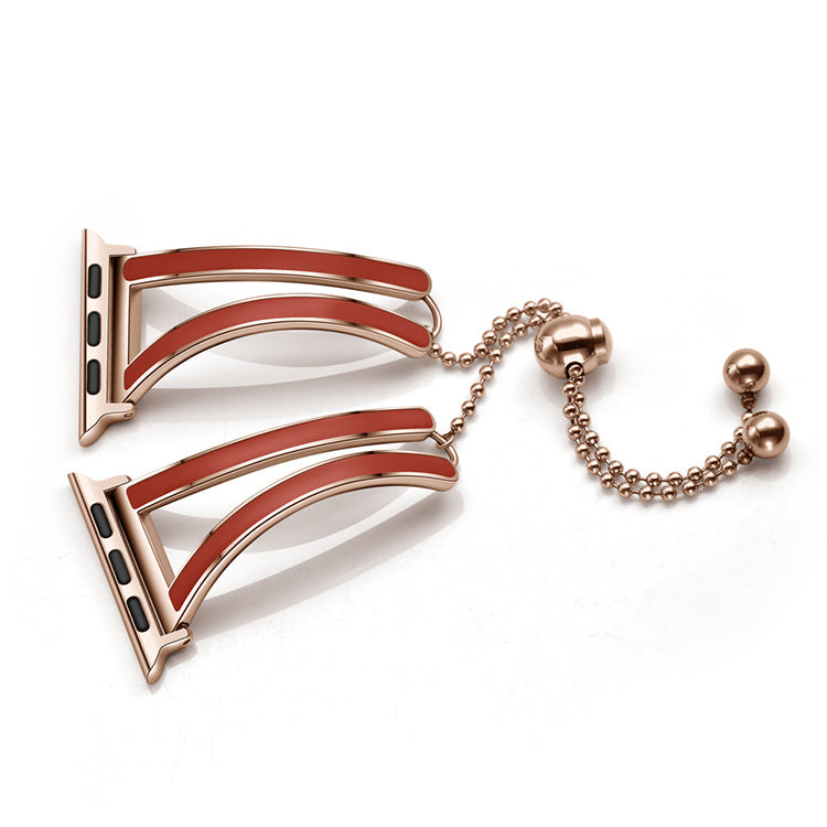 Rose Gold Stainless Steel Watch Strap for Apple Watch - Watch Over Here