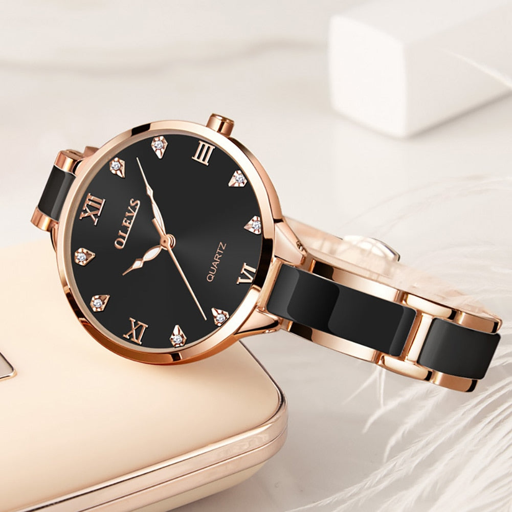 Watch Elegant Ceramic Strap Ladies Watch