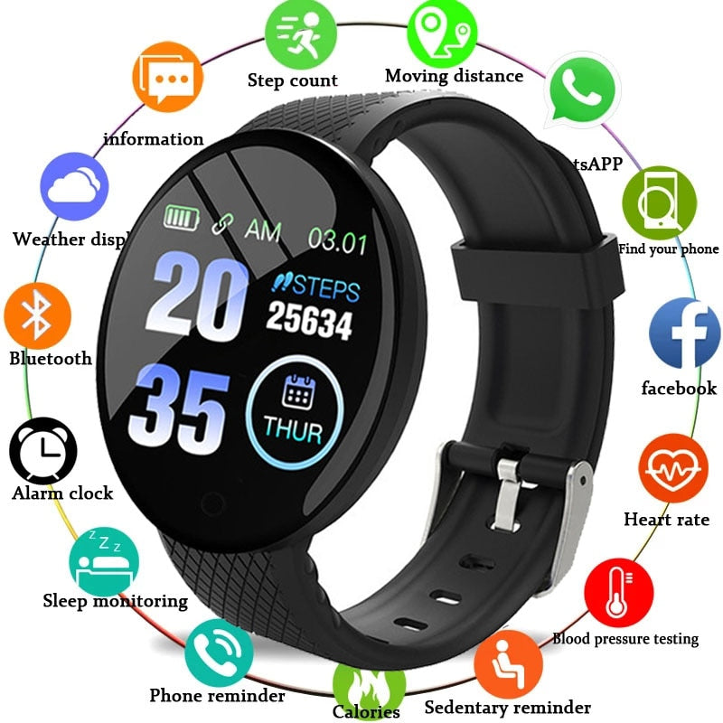 Round Fitness Digital Watch