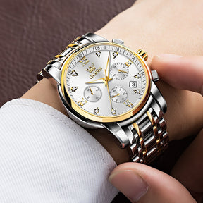 Waterproof Chronograph Sports Dress Wristwatch