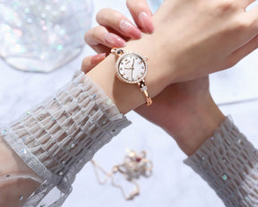 Rose Gold Bracelet Wristwatch