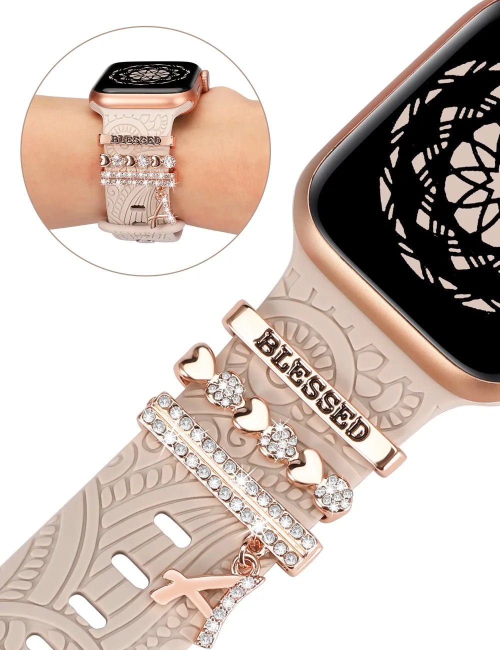 Charms Decorative Ring Loop for Apple Watch Band