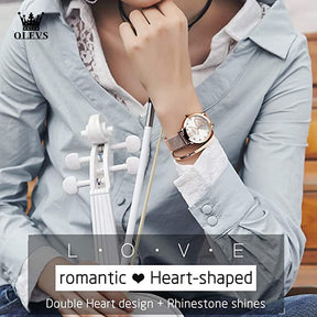 Heart Diamond Japanese Quartz Watch