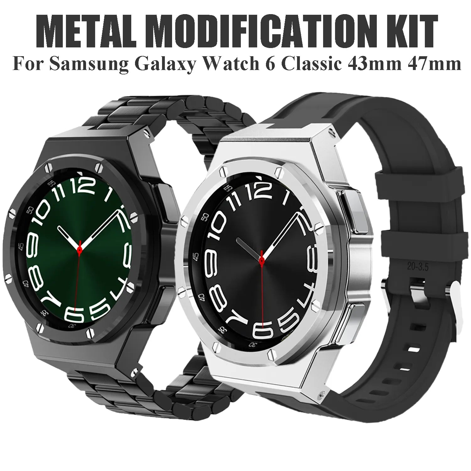 Stainless Steel Case+Strap For Samsung Galaxy Watch 6 Classic