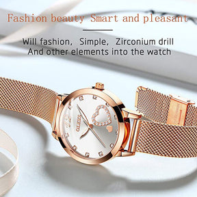 Heart Diamond Japanese Quartz Watch