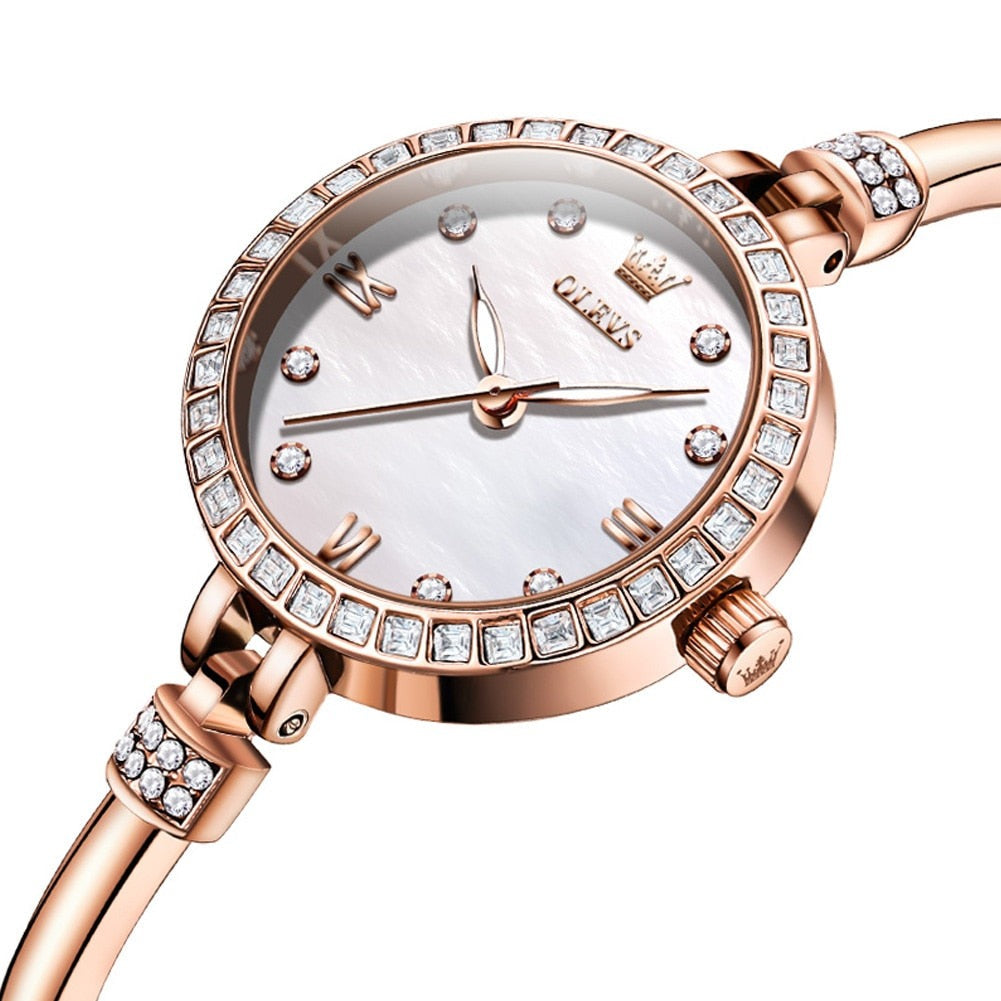 Rose Gold Bracelet Wristwatch