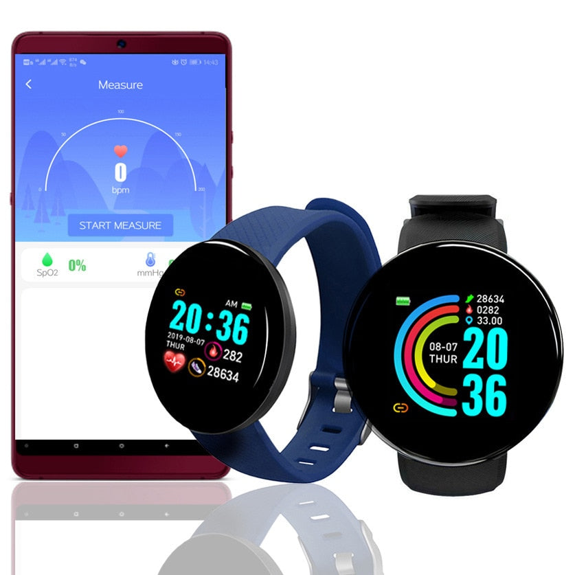 Round Fitness Digital Watch