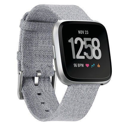 Grey Canvas Nylon Braided Watch Strap for Apple Watch - Watch Over Here